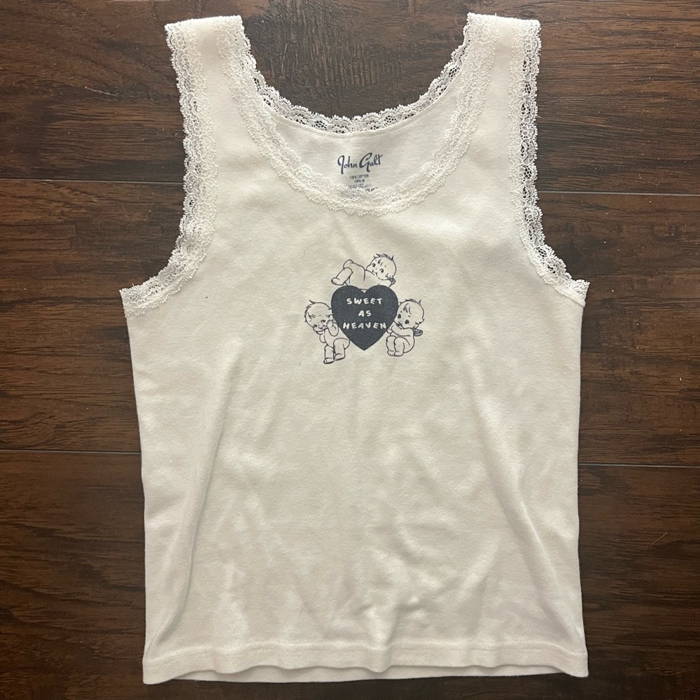 brandy melville john galt white angel tank